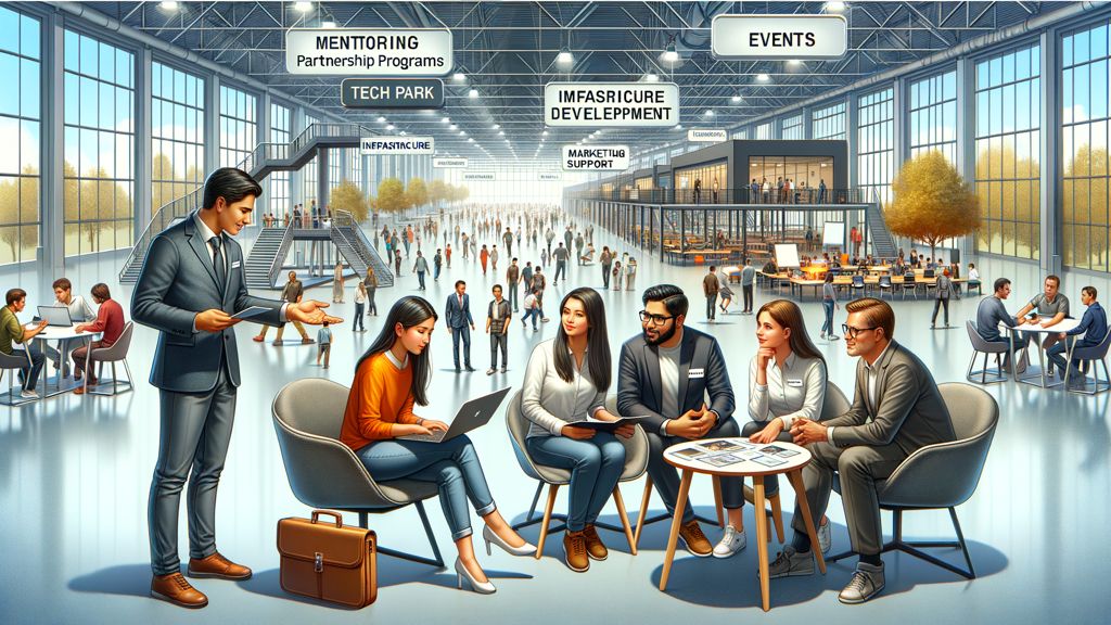 Менторство, инфраструктура, мероприятия и маркетинговая поддержка